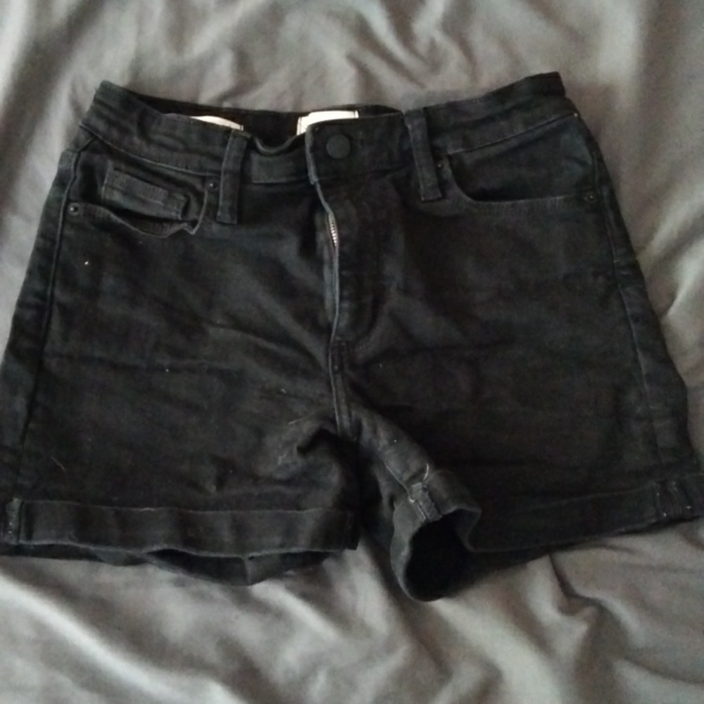 Black Jean Shorts